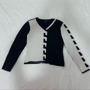 Alfani Black and White Long sleeve